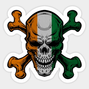 Ivory Coast skull , skull Flag Of Côte d'Ivoire , Ivory Coast Sticker